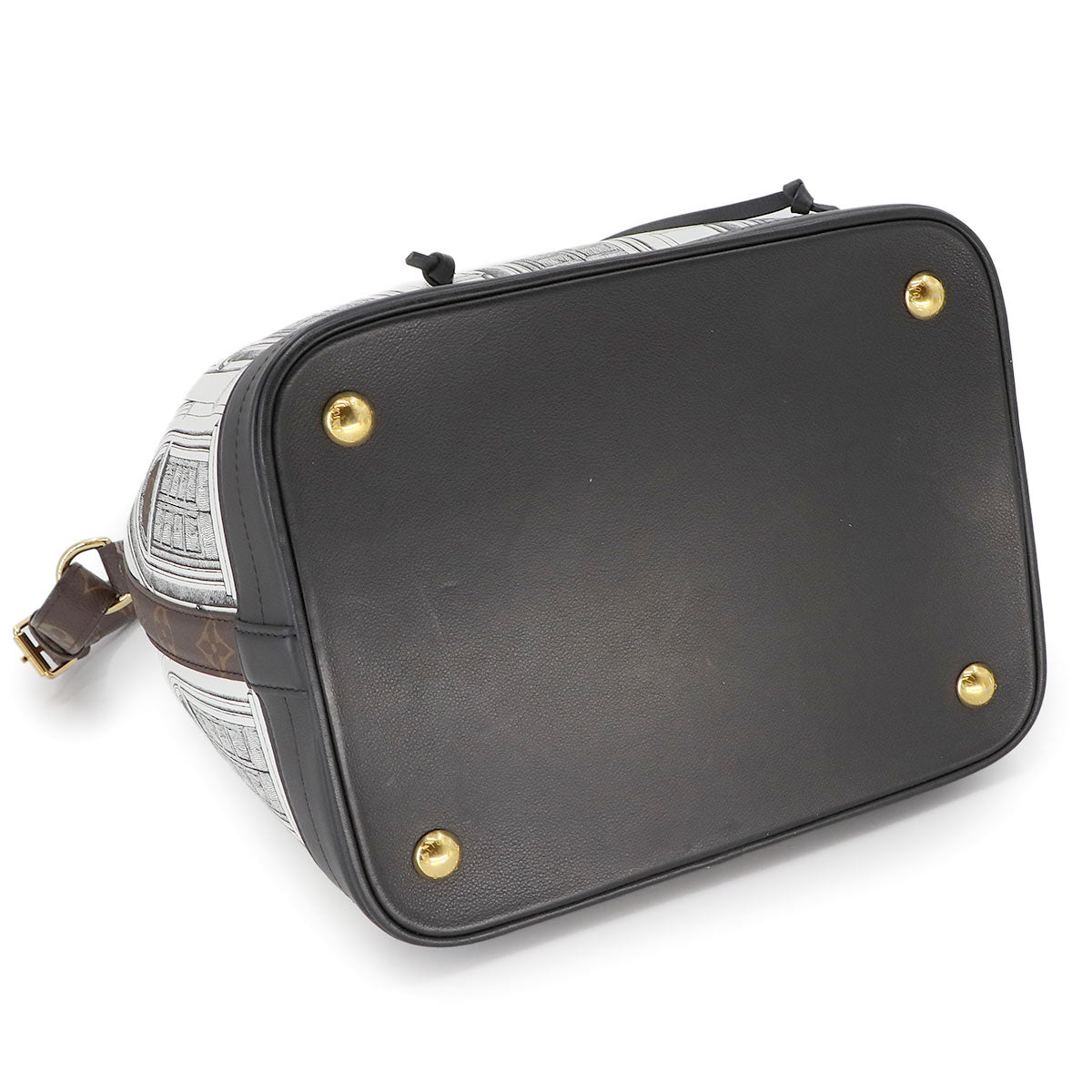 Noe MM Shoulder Bag Leather White M59105 Fornasetti