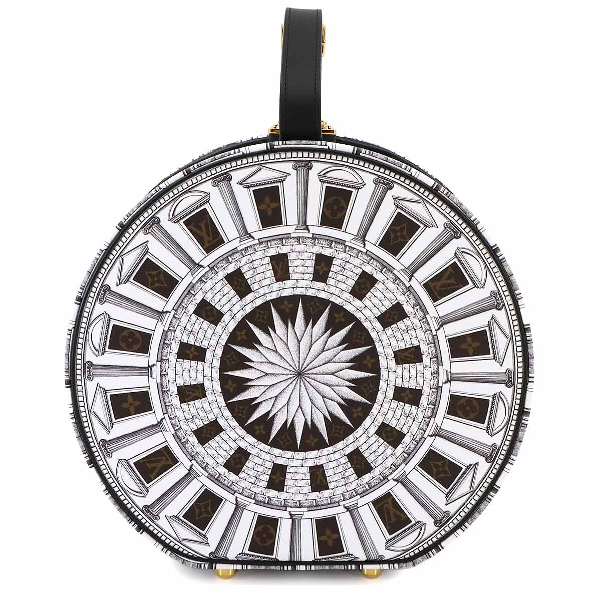 Boite Chapeau 30 Hat Case Fornasetti White Brown Purse 90269055