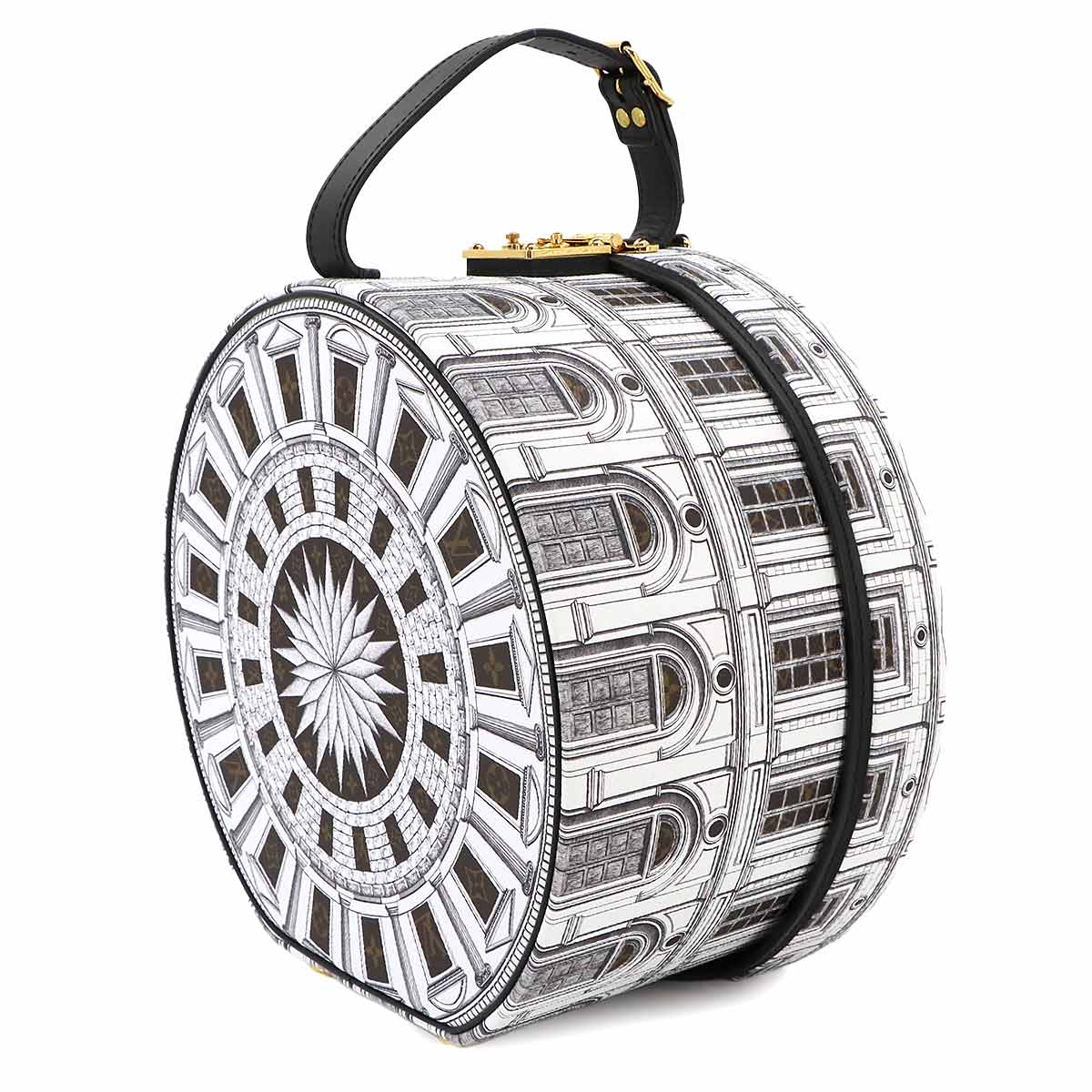 Boite Chapeau 30 Hat Case Fornasetti White Brown Purse 90269055