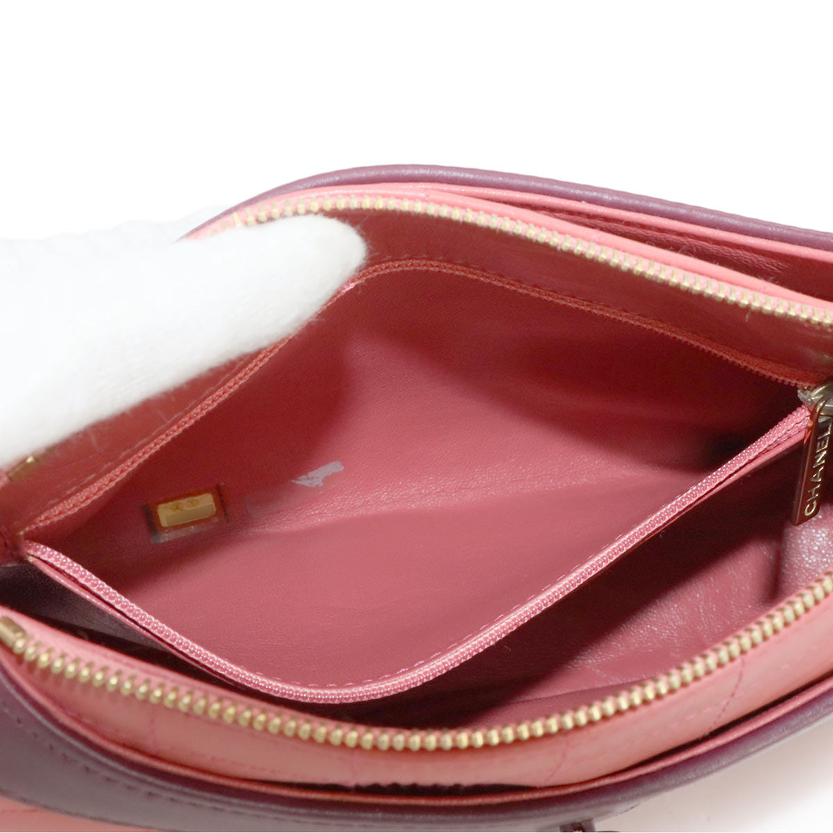 Girl Chanel Chain Shoulder Bag Leather Red A17540 Chocolate Bar