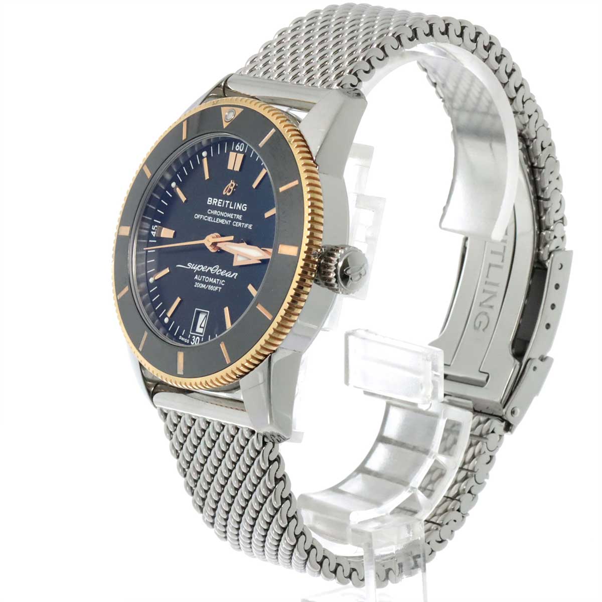 Superocean UB2010 Date Automatic Black Dial Mens Watch