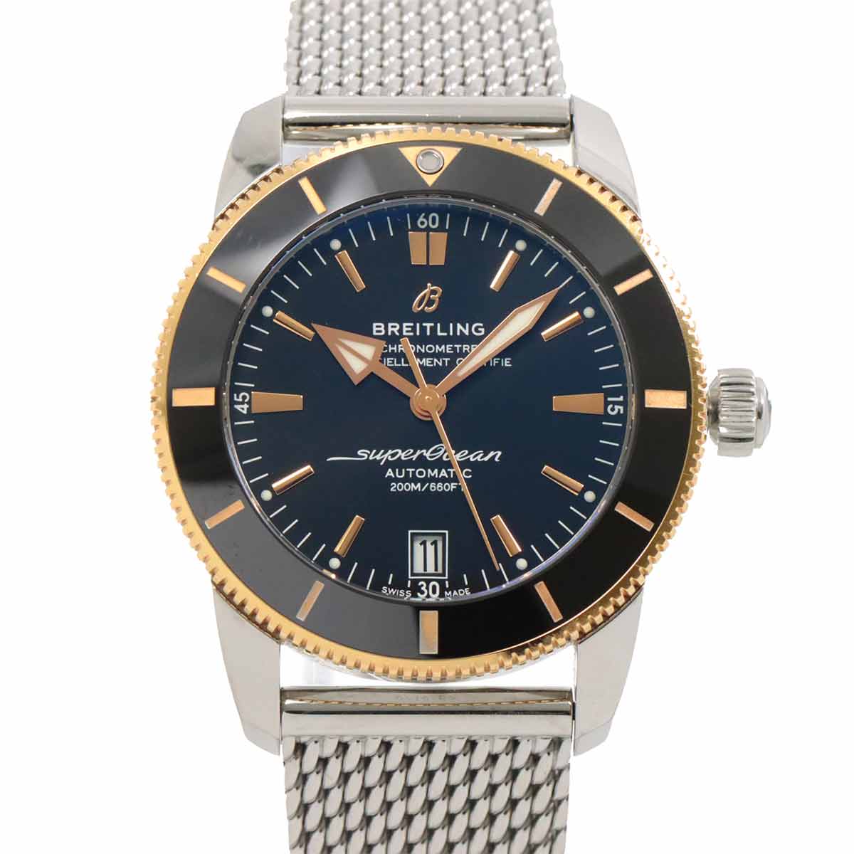 Superocean UB2010 Date Automatic Black Dial Mens Watch