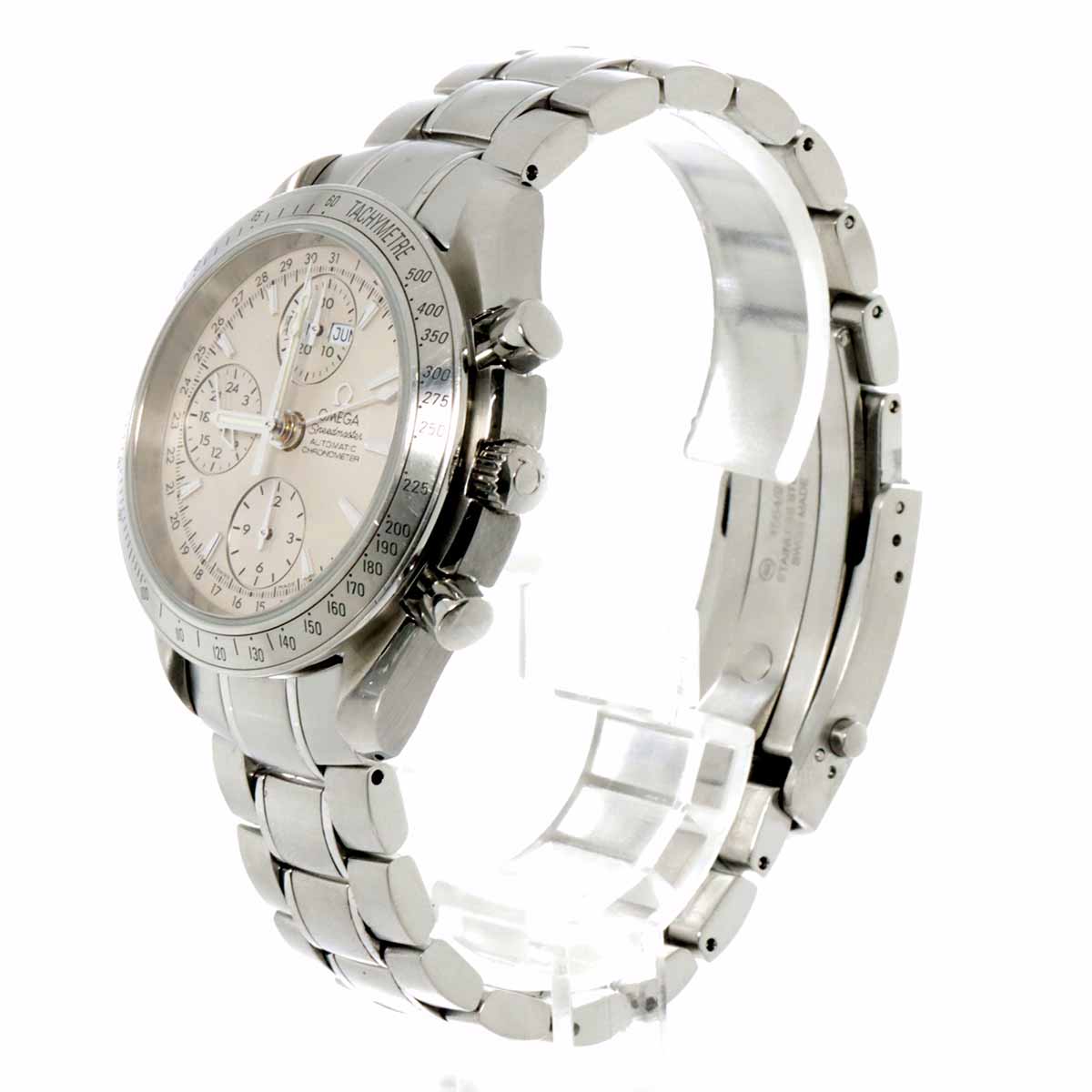 Speedmaster 3221 30 Triple calendar Chronograph Silver Dial