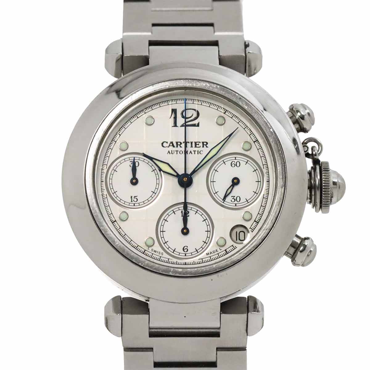 Pasha C Chronograph W31039M7 Automatic White Dial Boys Watch