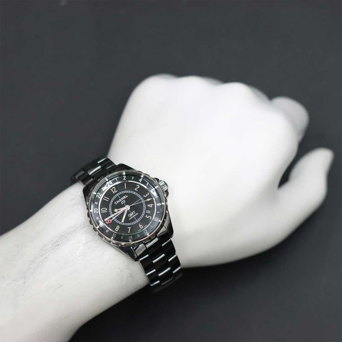 J12 GMT H3102 38mm Automatic Black Ceramic Mens Watch