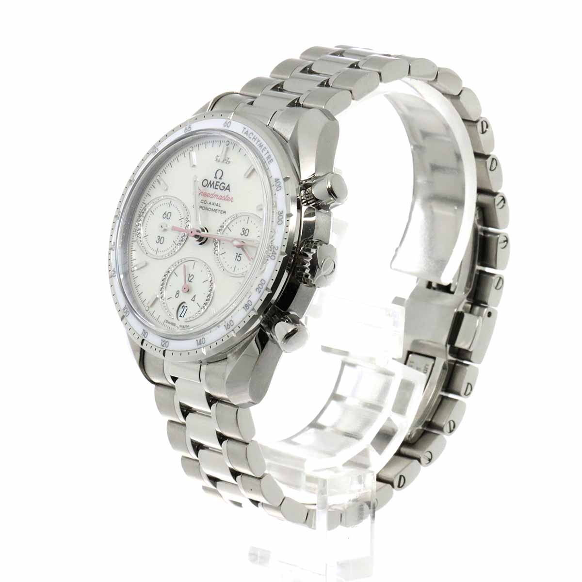 Speedmaster 38 324 38 50 55 001 Chronograph White Shell Dial