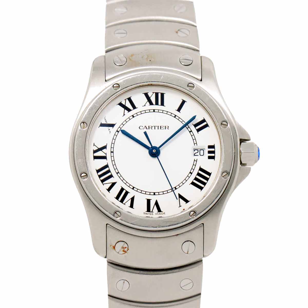 Santos Cougar MM W20027K1 White Dial Quartz Boys Wrist Watch