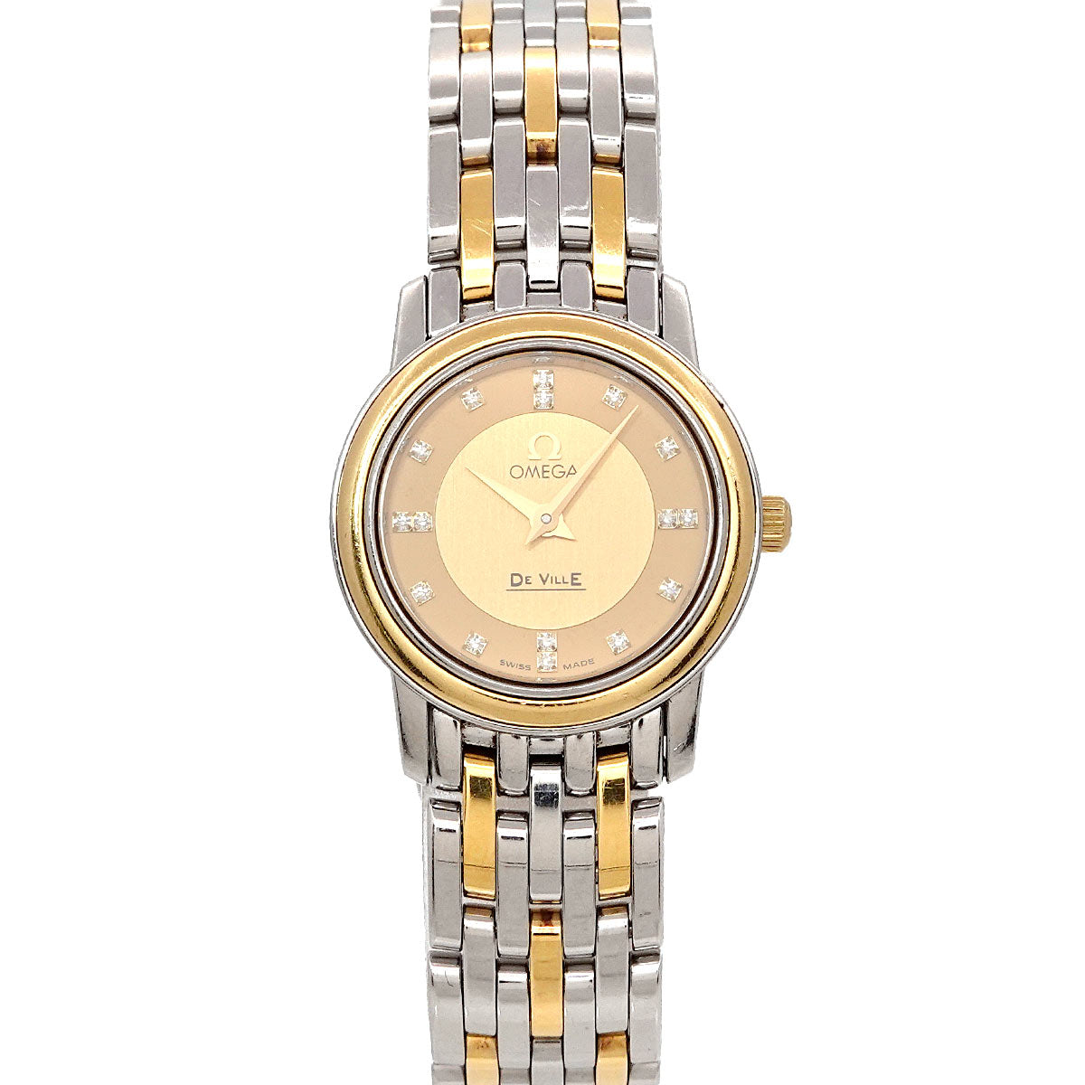 DeVille 4370 16 Yellow Gold 16P Diamond Quarts Ladies