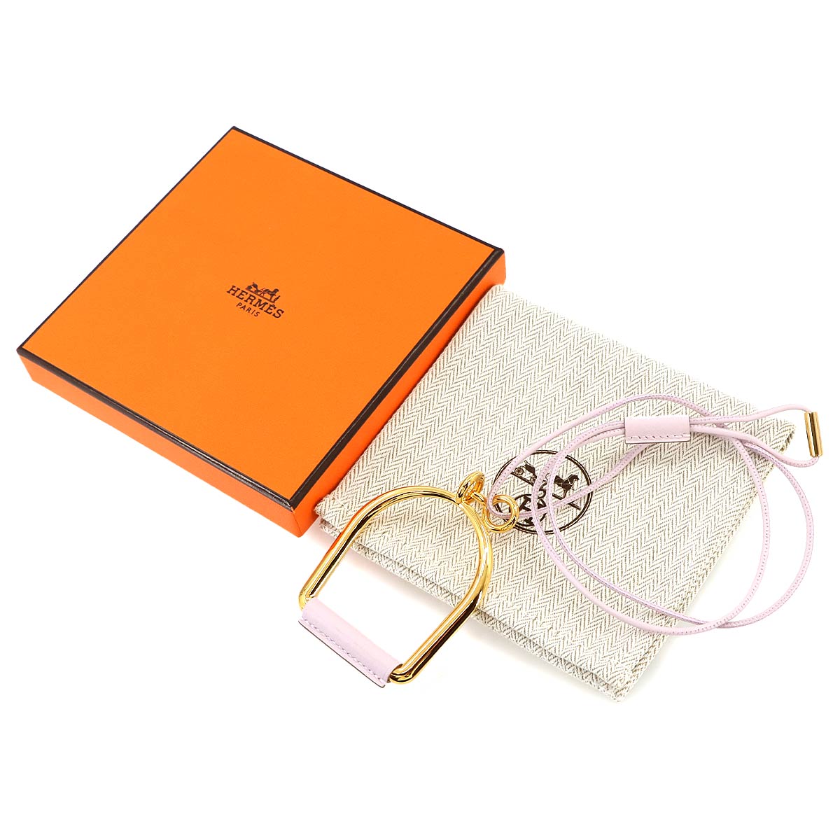 Heritage Equestre GM Necklace Pendant Gold Mauve Pale Accessory