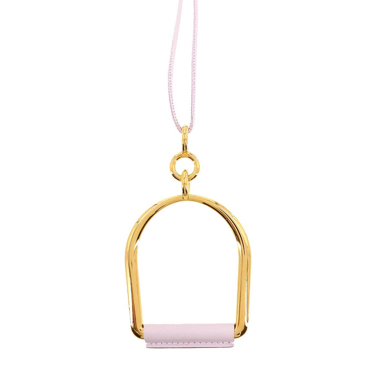 Heritage Equestre GM Necklace Pendant Gold Mauve Pale Accessory