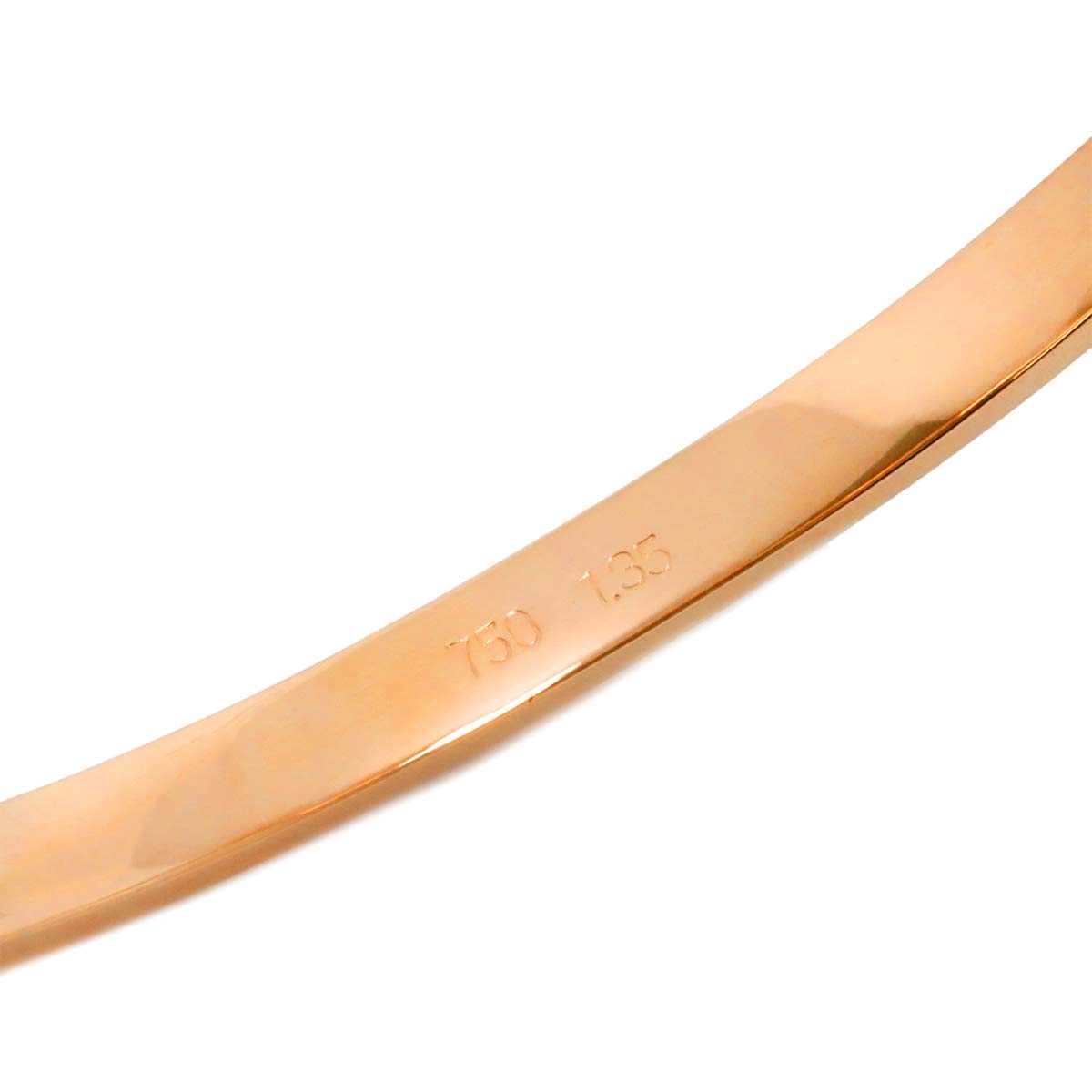 Diamond 1.35ct Bracelet Bangle 18K PG 750