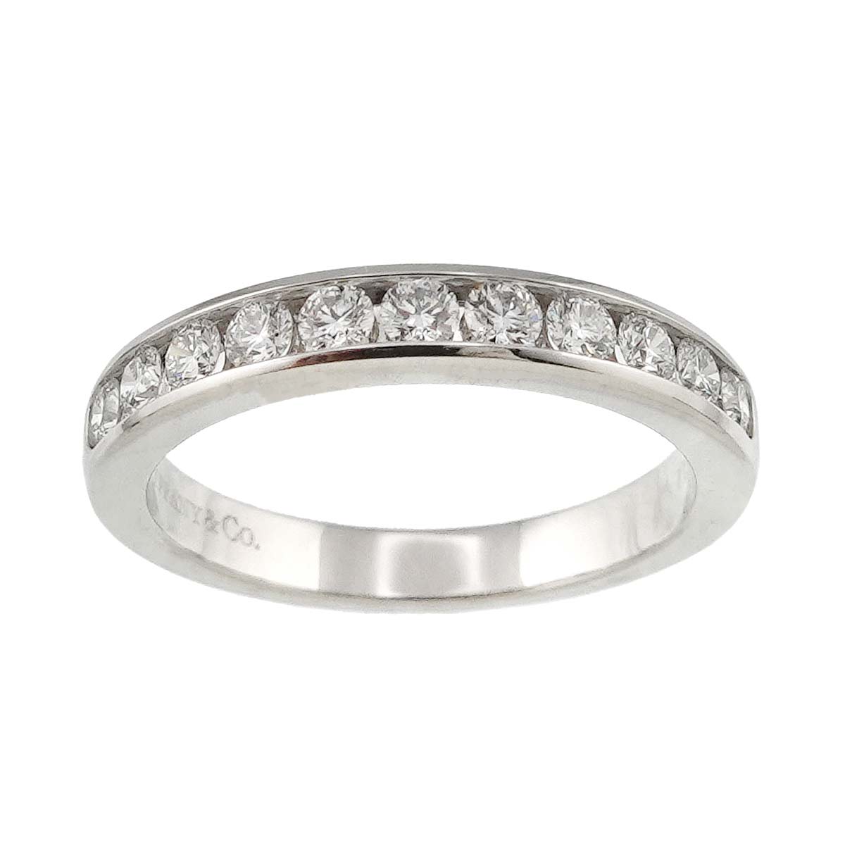 Half Diamond Band Ring Pt Platinum size4.75-5(US)
