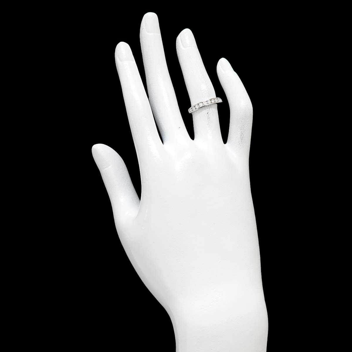 Half Diamond Band Ring Pt Platinum size4.75-5(US)