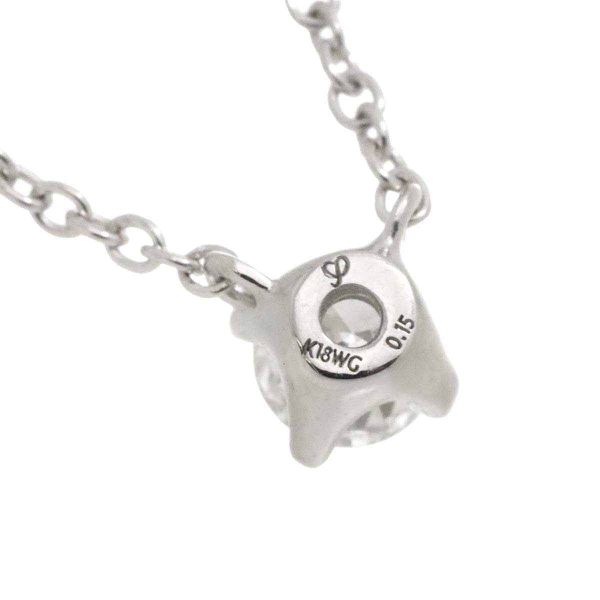 Diamond 0.15ct Necklace 18K White Gold 750
