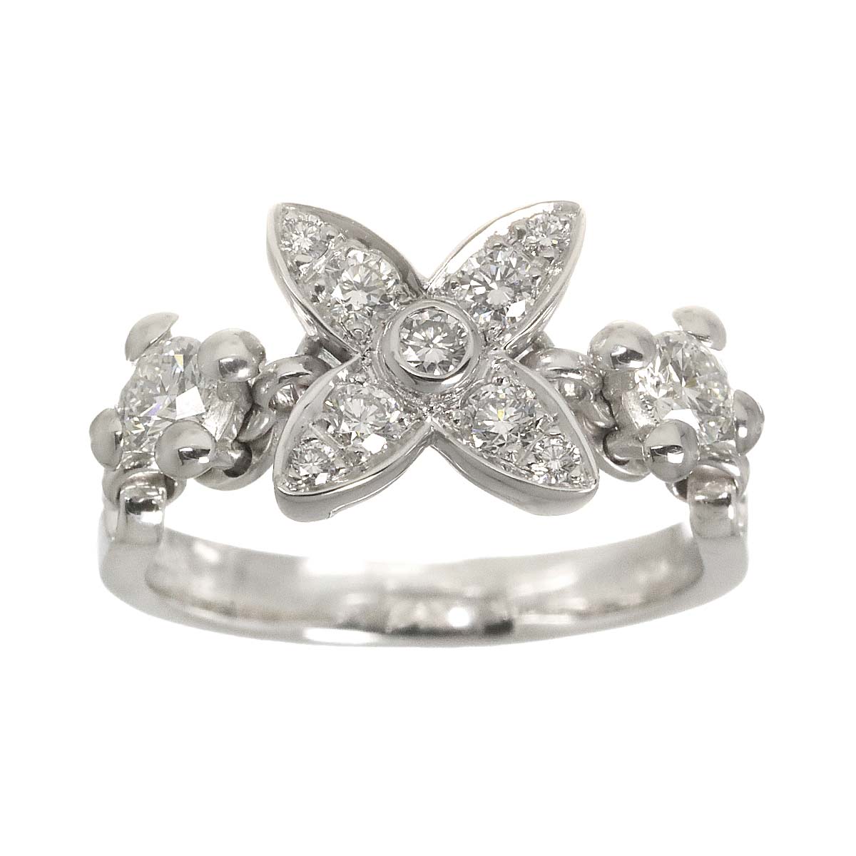 LOUIS VUITTON Star Blossom Diamond Ring 18K WG 750 size49 4.75-5(US)