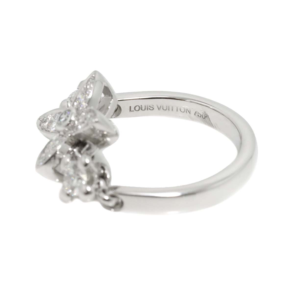 LOUIS VUITTON Star Blossom Diamond Ring 18K WG 750 size49 4.75-5(US)