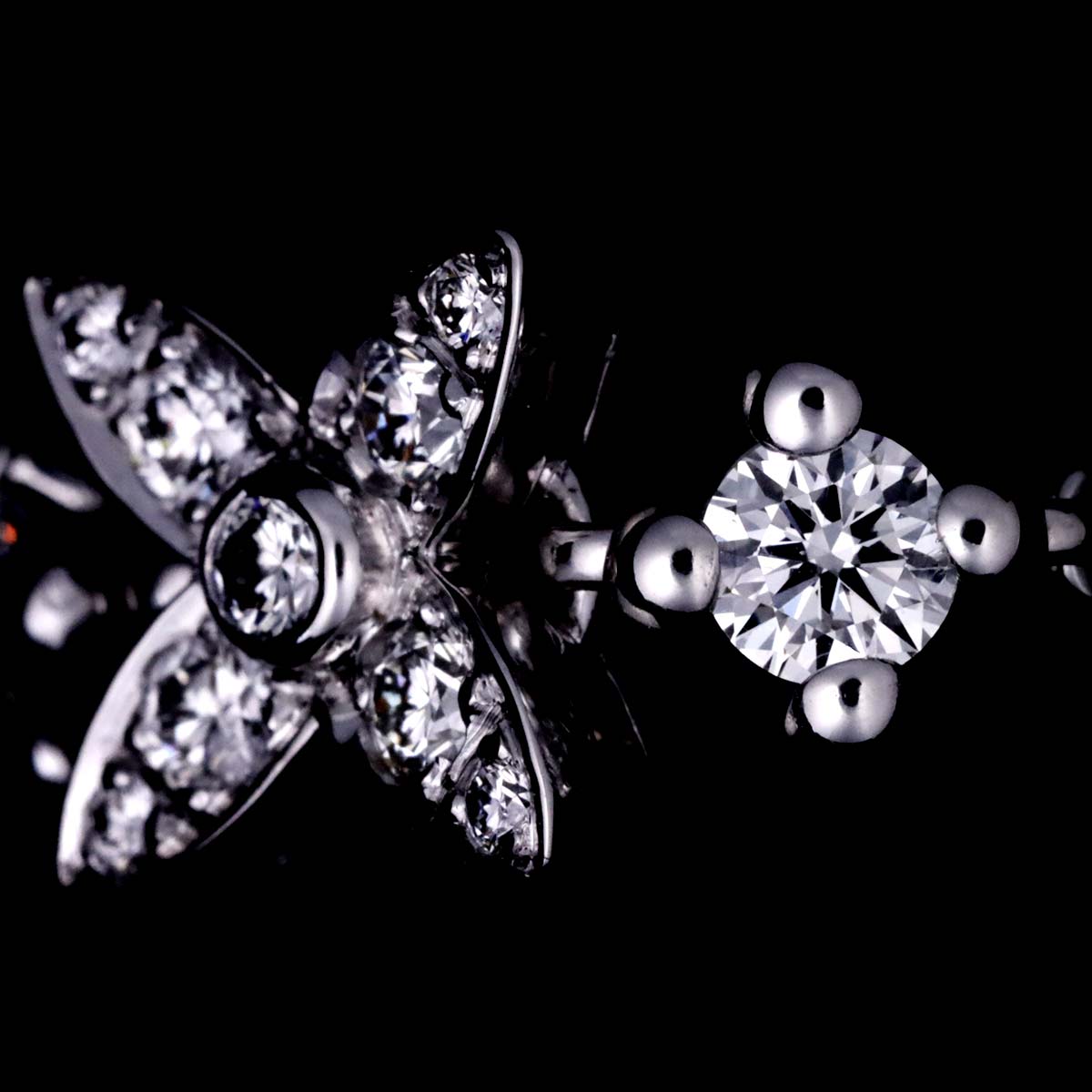 LOUIS VUITTON Star Blossom Diamond Ring 18K WG 750 size49 4.75-5(US)