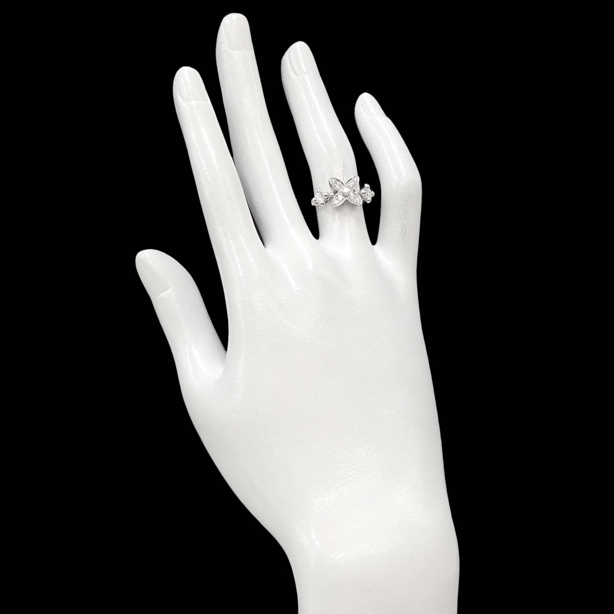 LOUIS VUITTON Star Blossom Diamond Ring 18K WG 750 size49 4.75-5(US)