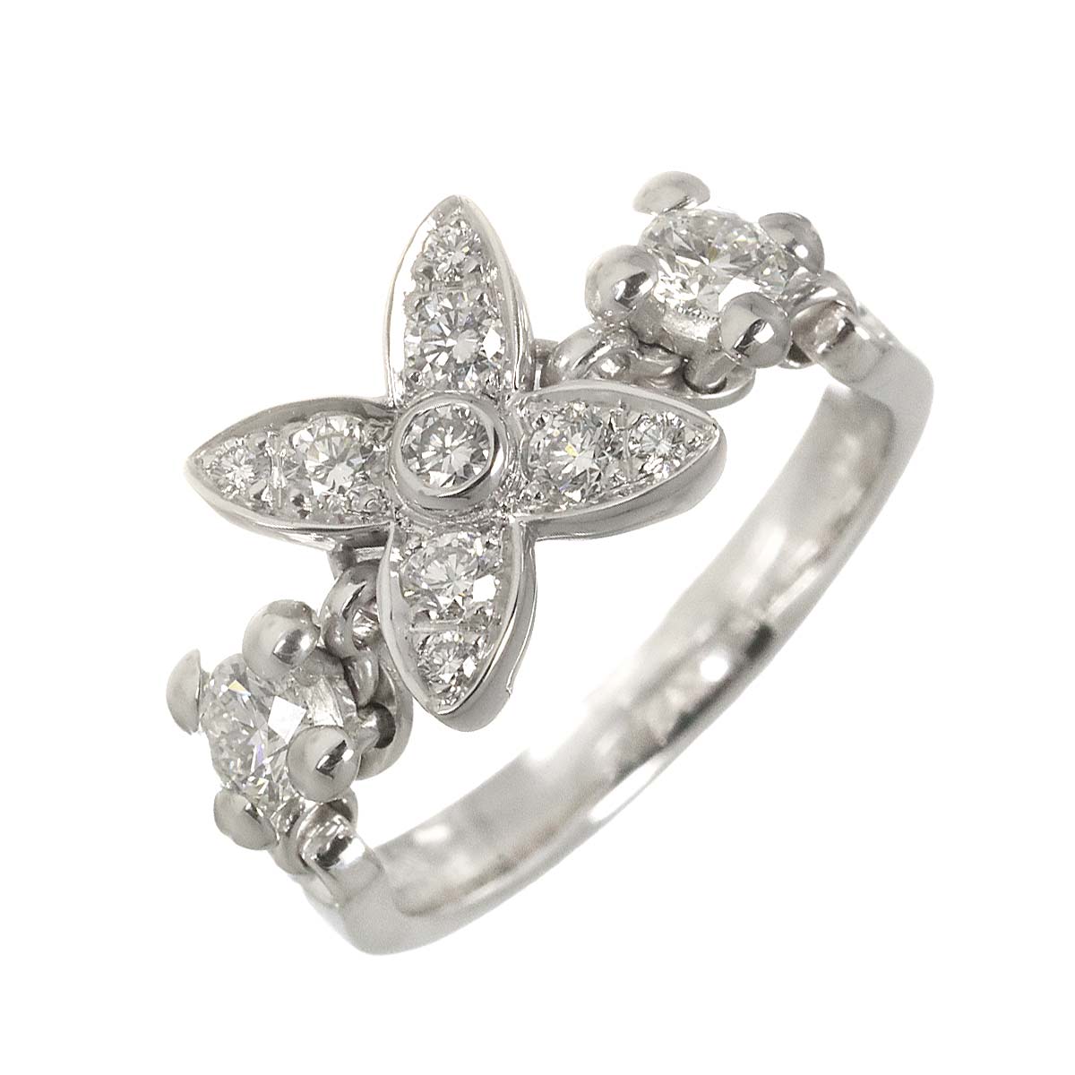 LOUIS VUITTON Star Blossom Diamond Ring 18K WG 750 size49 4.75-5(US)