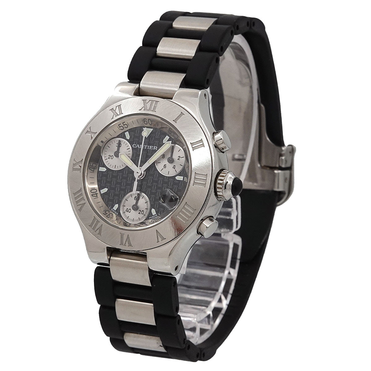 Must 21 Chronoscaph W10198U2 Quartz Black Dial Ladies Watch