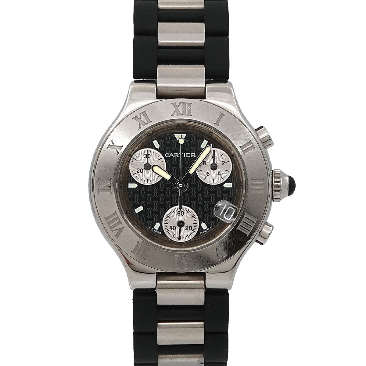 Must 21 Chronoscaph W10198U2 Quartz Black Dial Ladies Watch