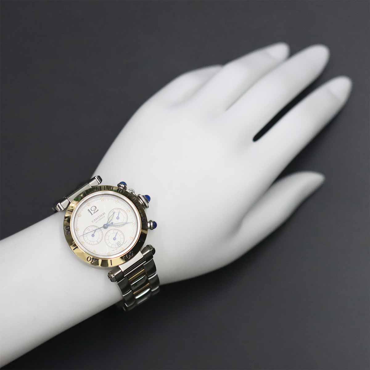 Pasha 38mm W31036T6 Chronograph Date Automatic Silver Dial