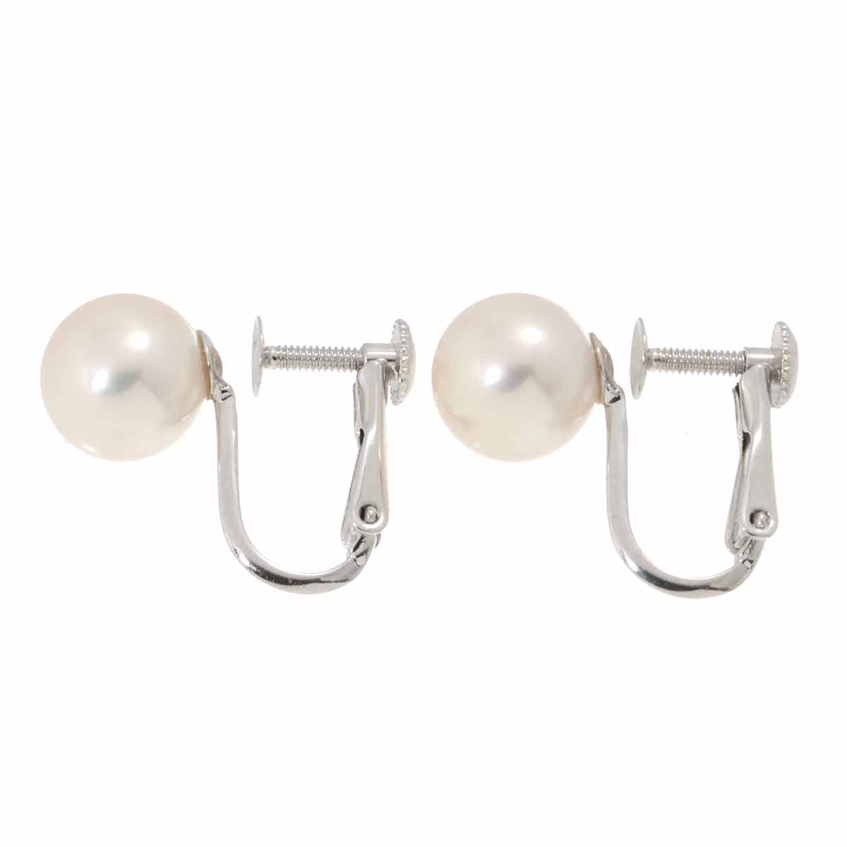 Akoya Pearl 8.0mm Earrings 18K WG White Gold 750