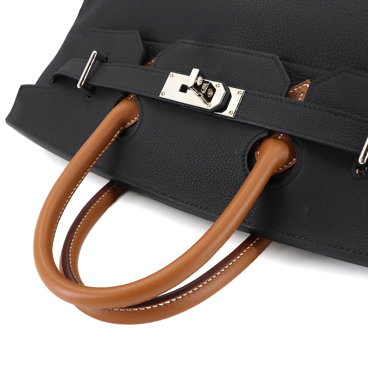 Haut a Courroies 40 Hand Bag Evercolor Black Gold Bleu France