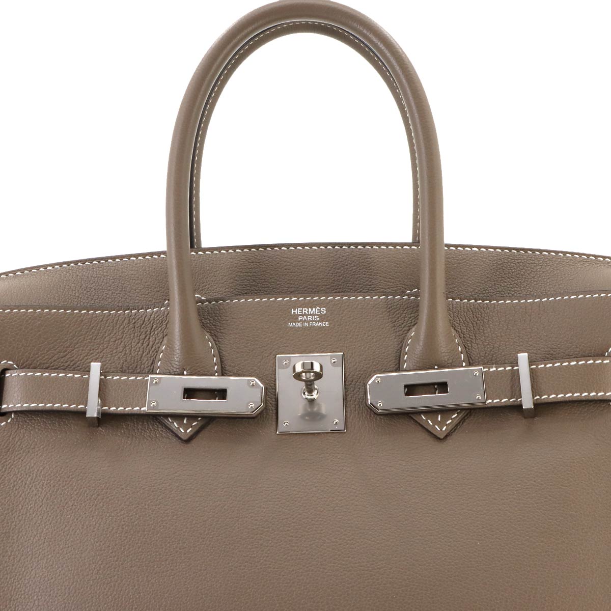 Birkin 30 Hand Bag Evercolor Etoupe Purse 90270929..