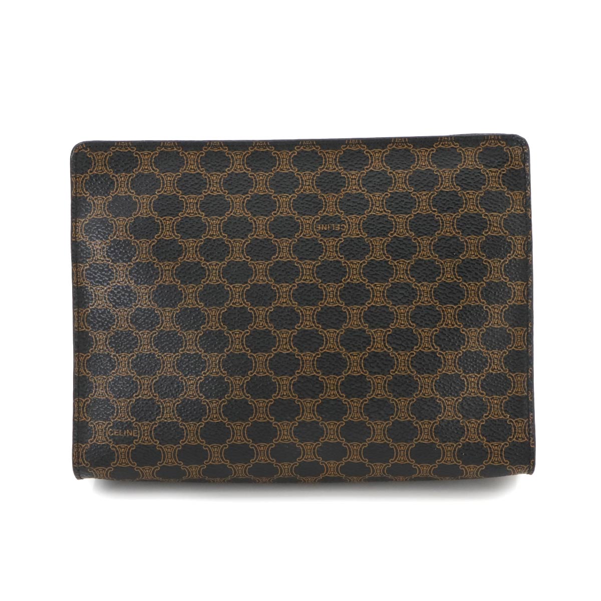 Macadam Shoulder Bag PVC Leather Black Brown Vintage Purse