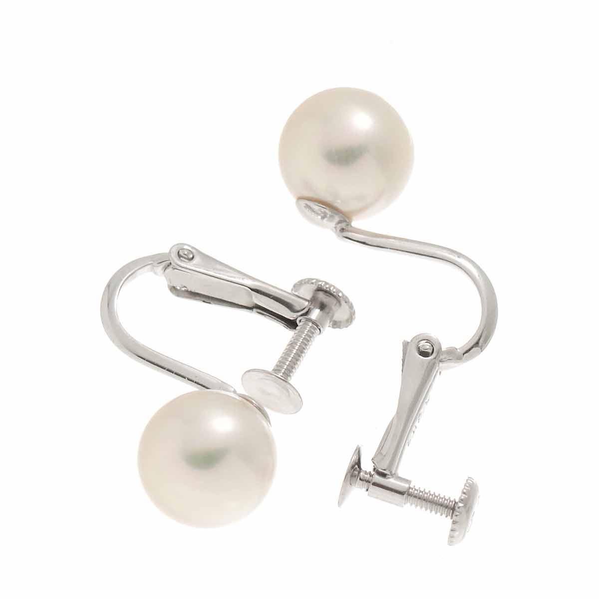 Akoya Pearl 8.0mm Earrings 18K WG White Gold 750
