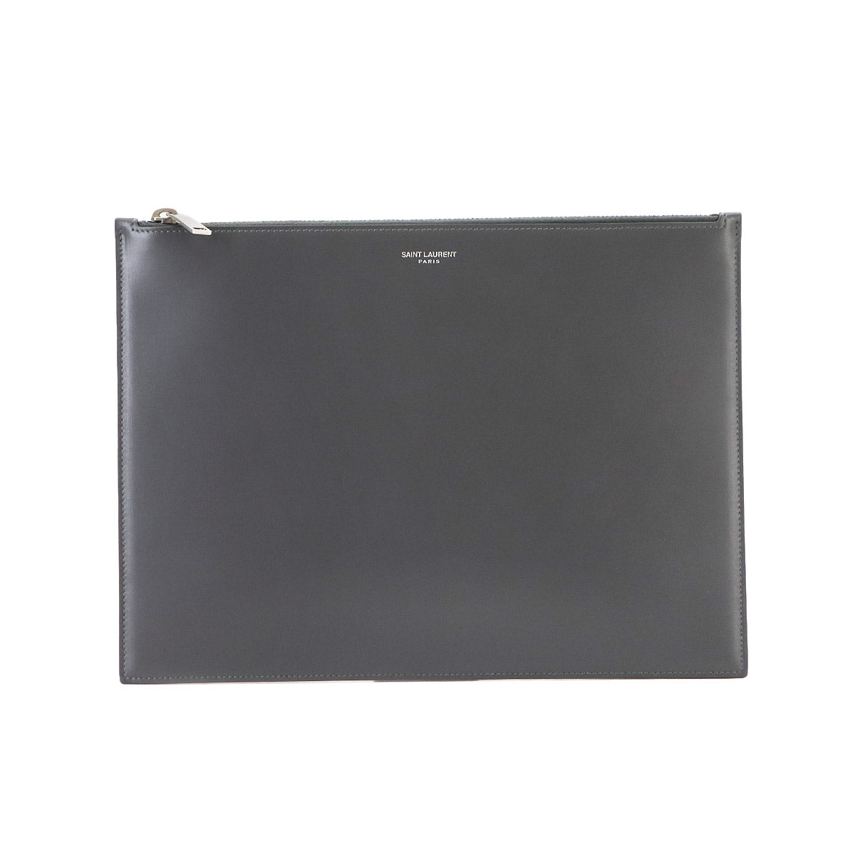 Clutch Bag Leather Gray 635099 Purse