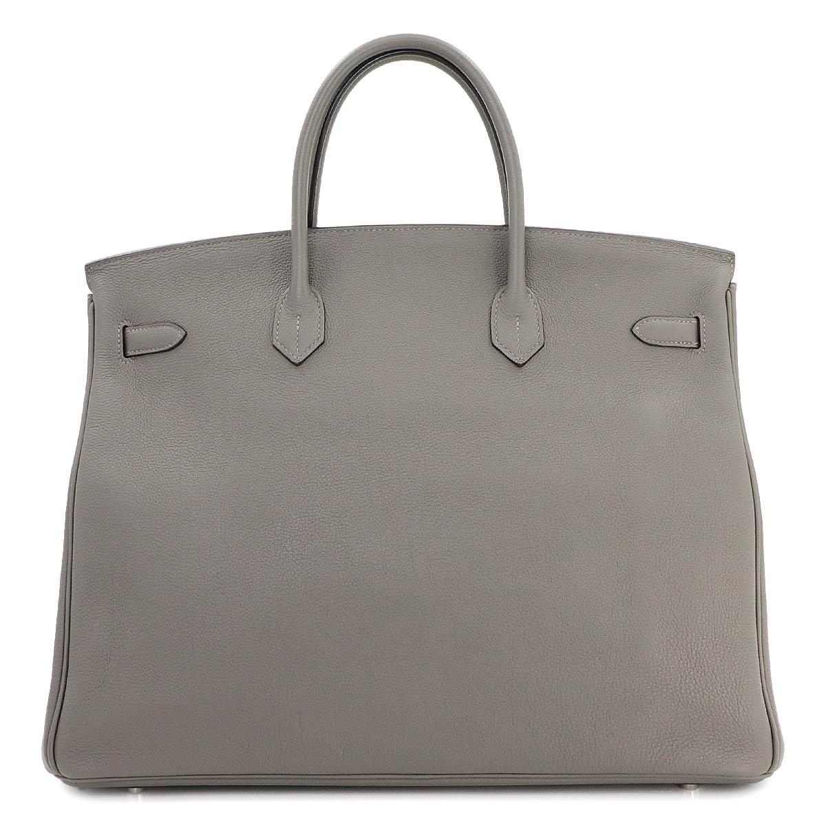 HERMES Birkin 40 Hand Bag Togo Gris Meyer Purse