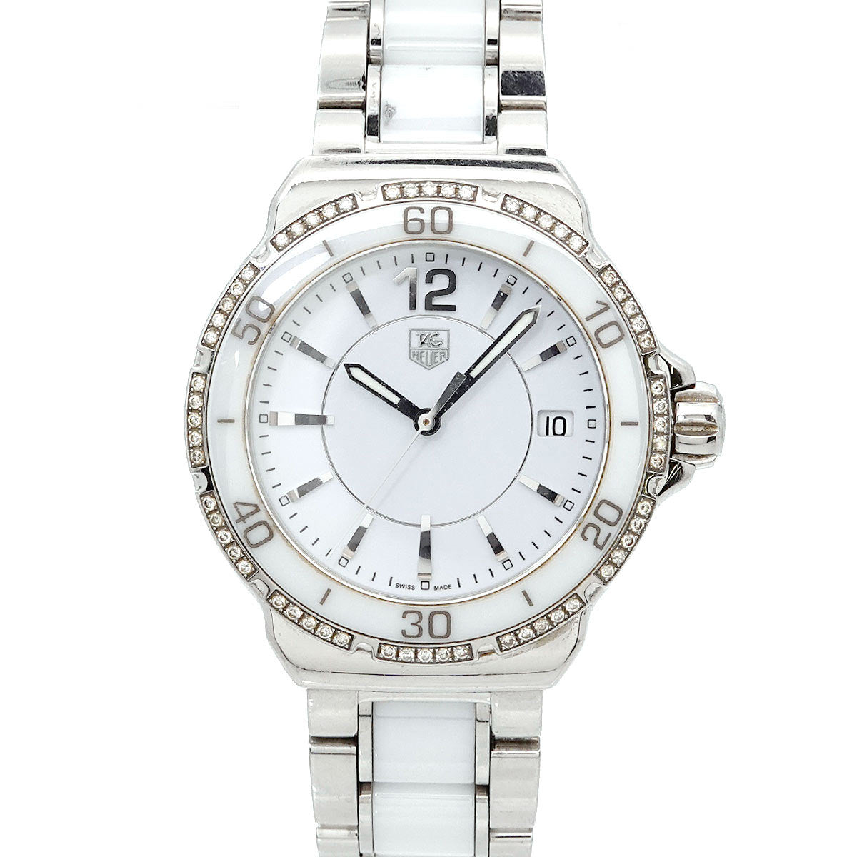 Formula 1 WAH1213 Diamond Bezel Date White Dial Ladies