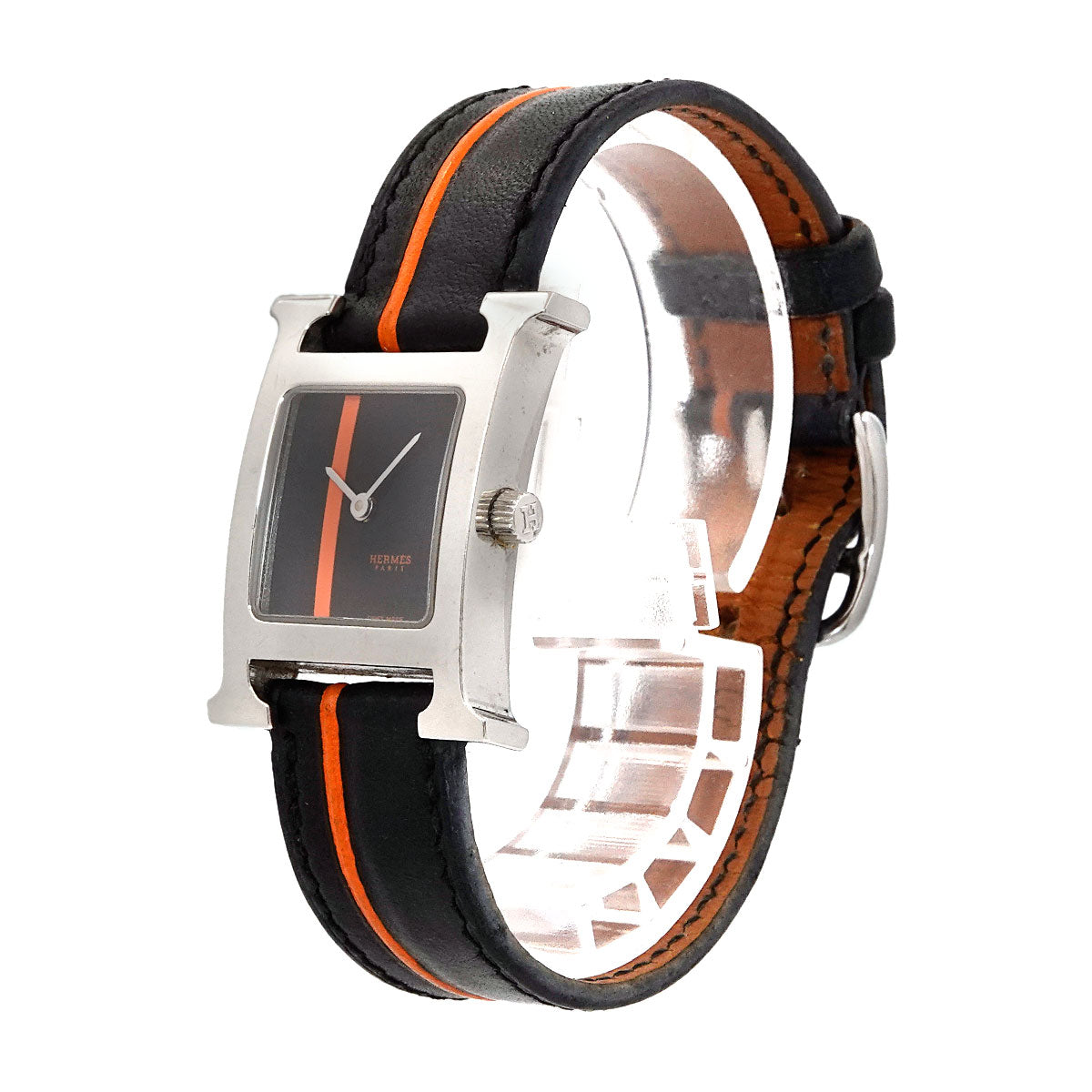 H Watch Orange Black Dial Quartz Ladies HH1 210 Watch
