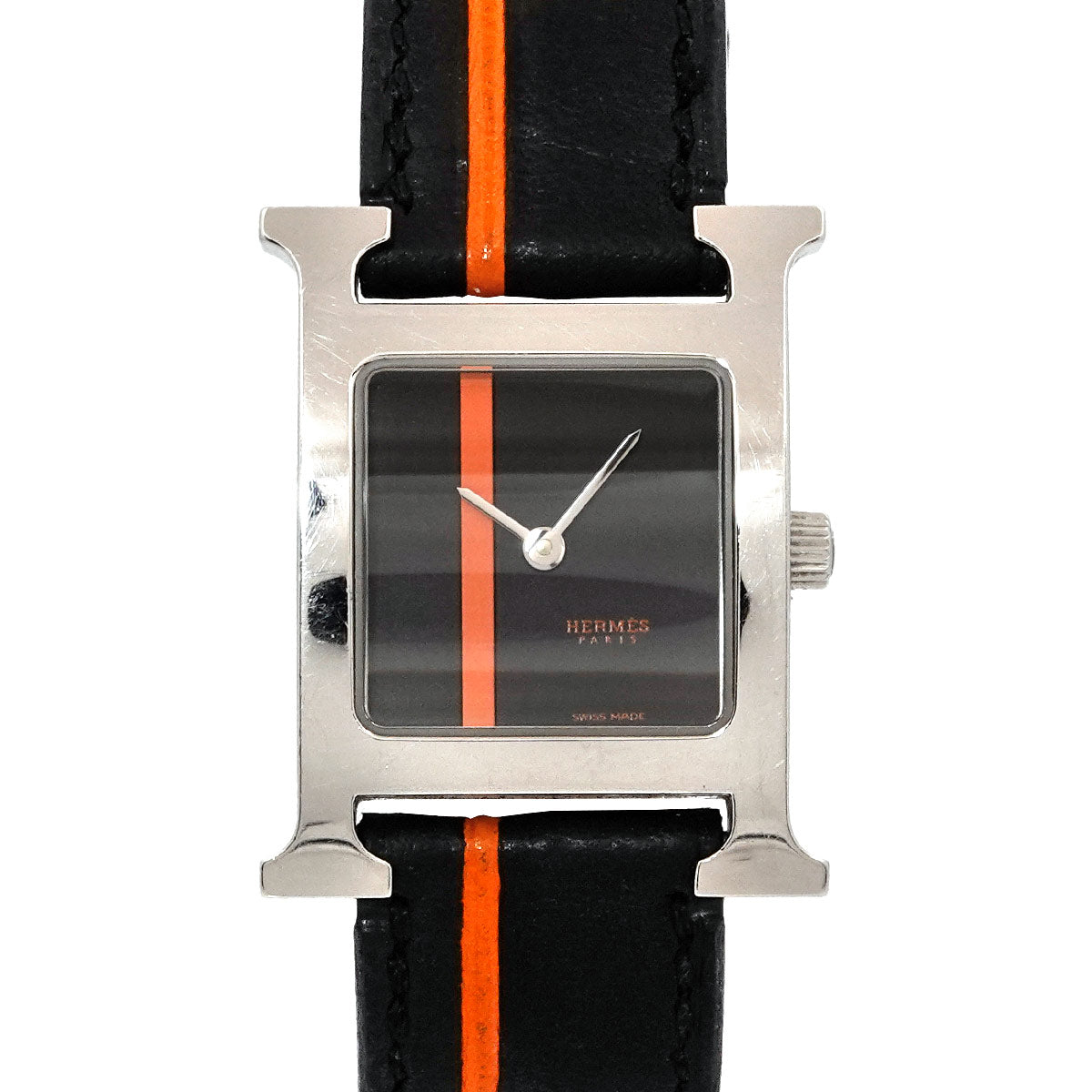 H Watch Orange Black Dial Quartz Ladies HH1 210 Watch