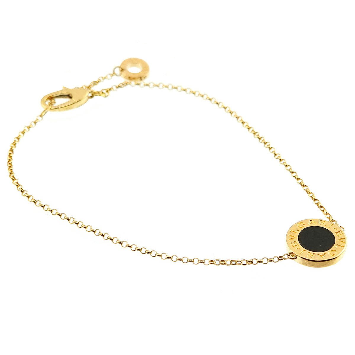 Double Logo Onyx SM Bracelet 18K Yellow Gold 750