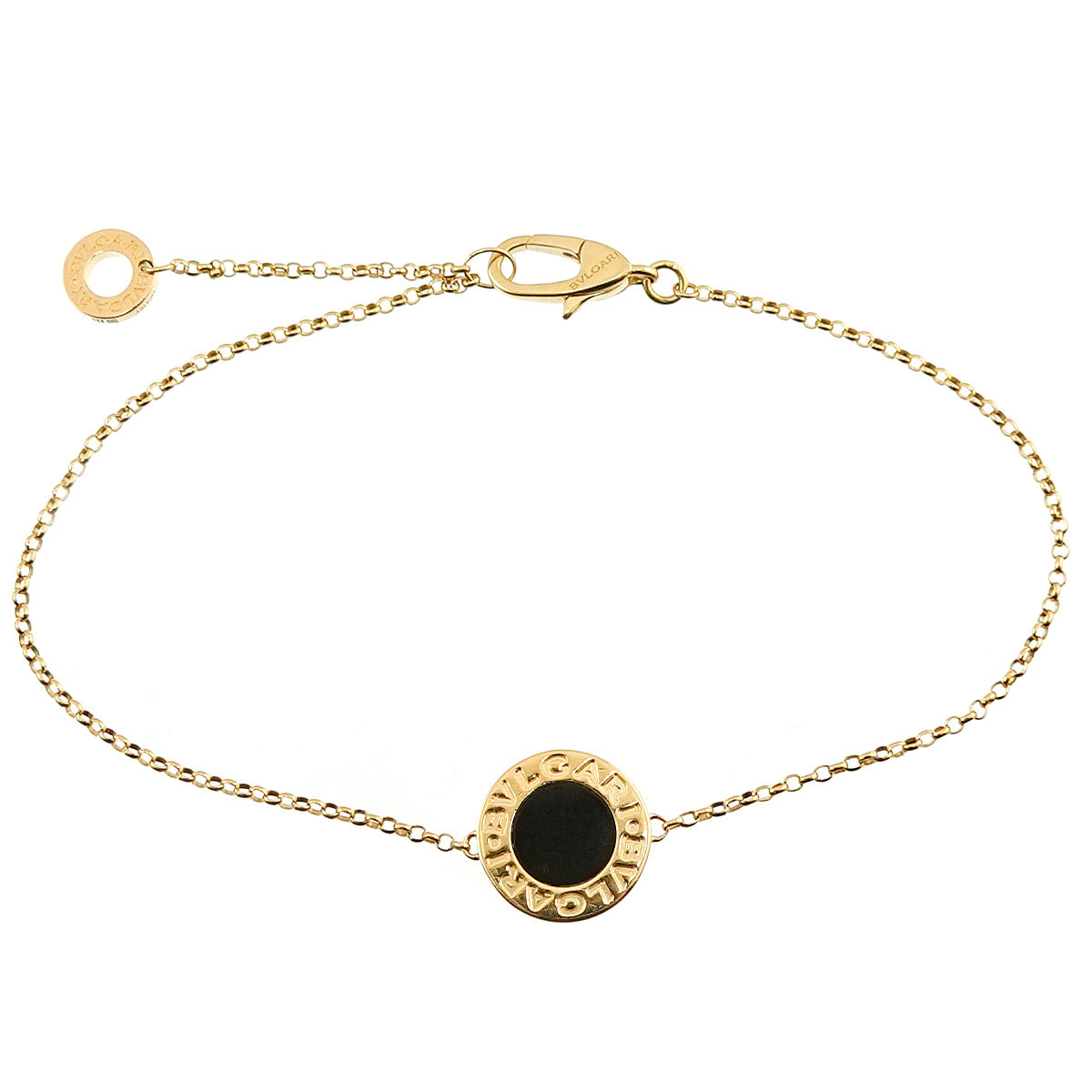 Double Logo Onyx SM Bracelet 18K Yellow Gold 750