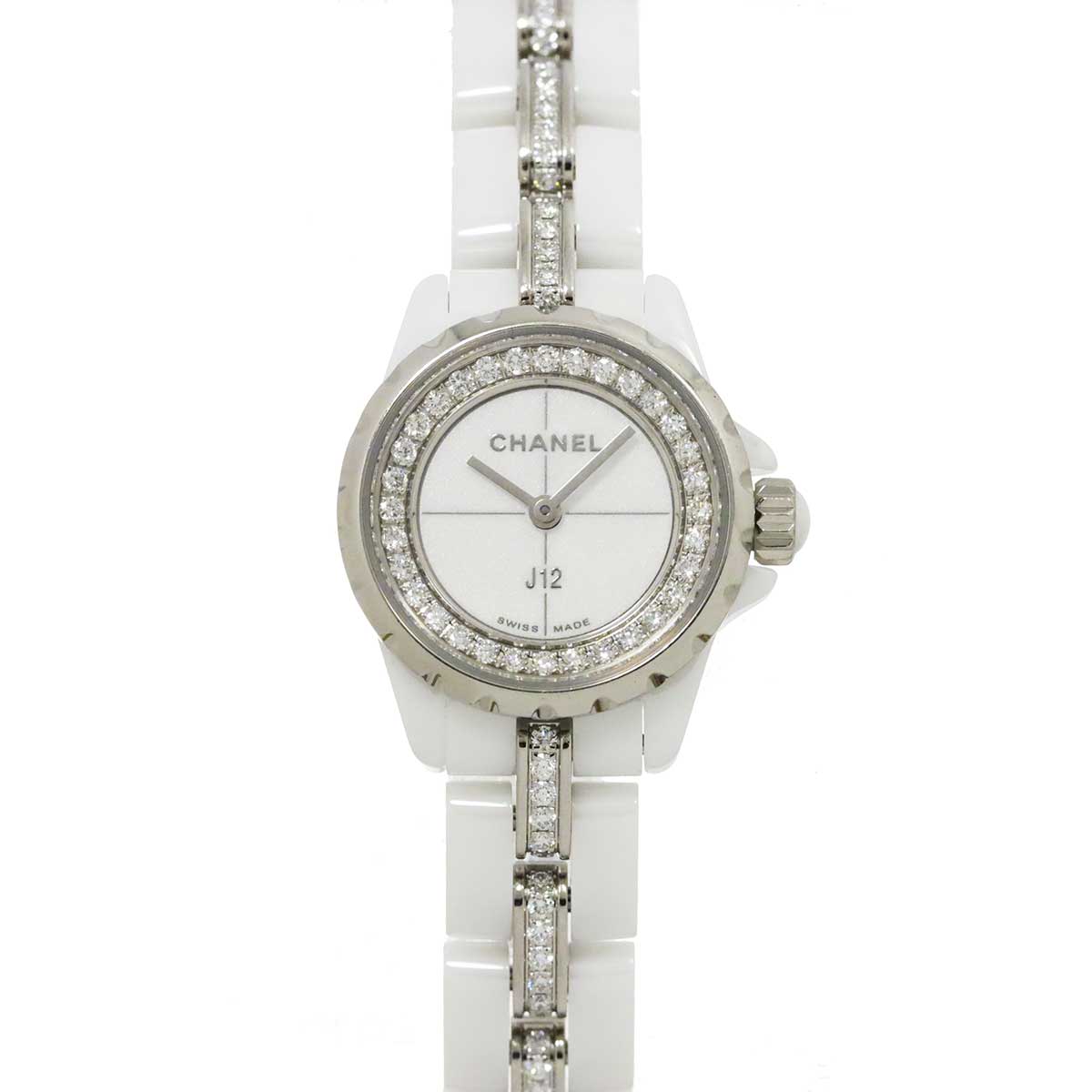 J12 XS H5238 Diamond Ceramic Quartz White Dial Ladies Watch