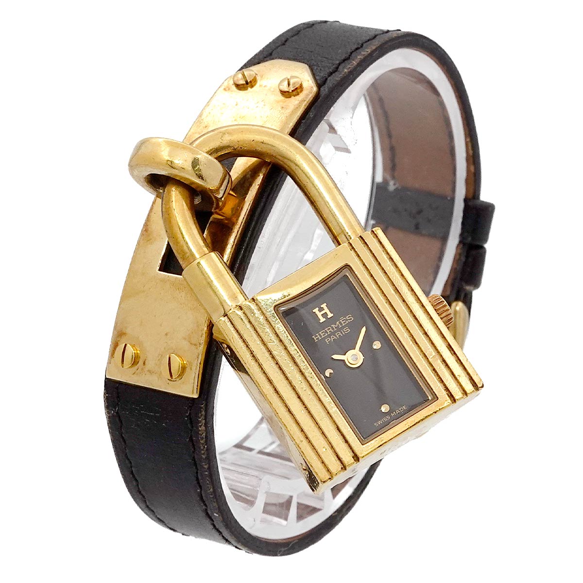 KELLY Watch Quartz Black Dial Leather Ladies Watch