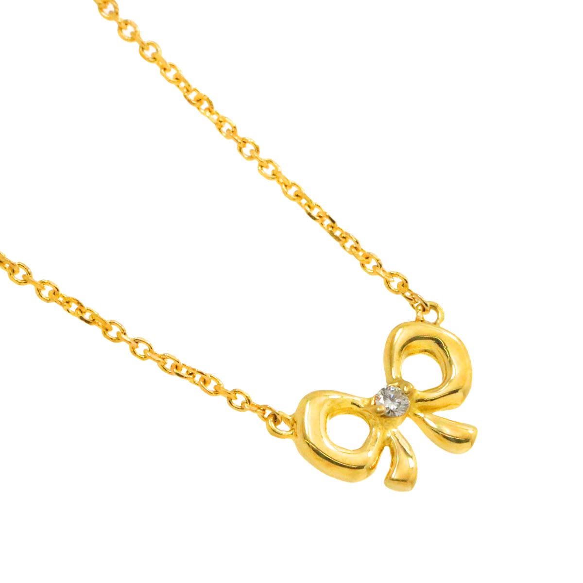 Diamond Necklace 18K Yellow Gold 750