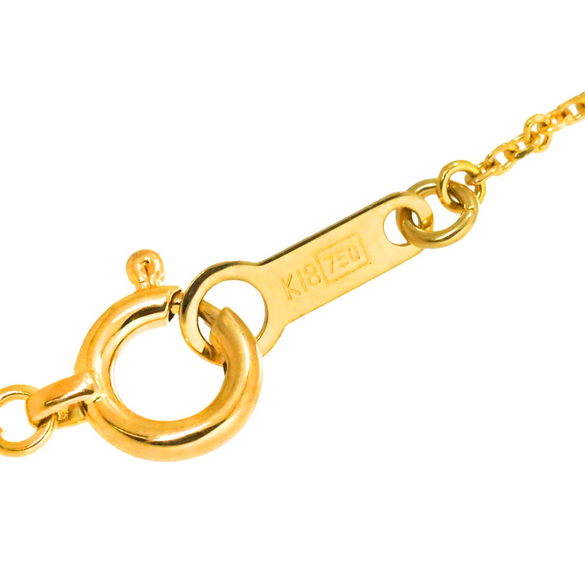 Diamond Necklace 18K Yellow Gold 750