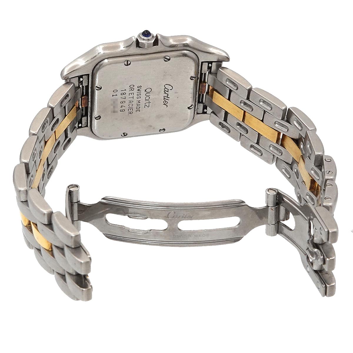 Panthere MM 1Row W25028B5 YG Quartz Date Cream Dial Boys