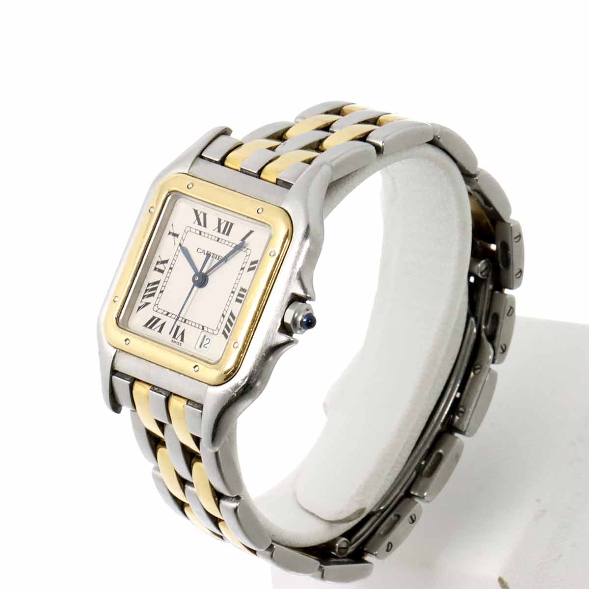 Panthere MM 2Row W25028B6 YG Quartz Date Cream Dial Boys