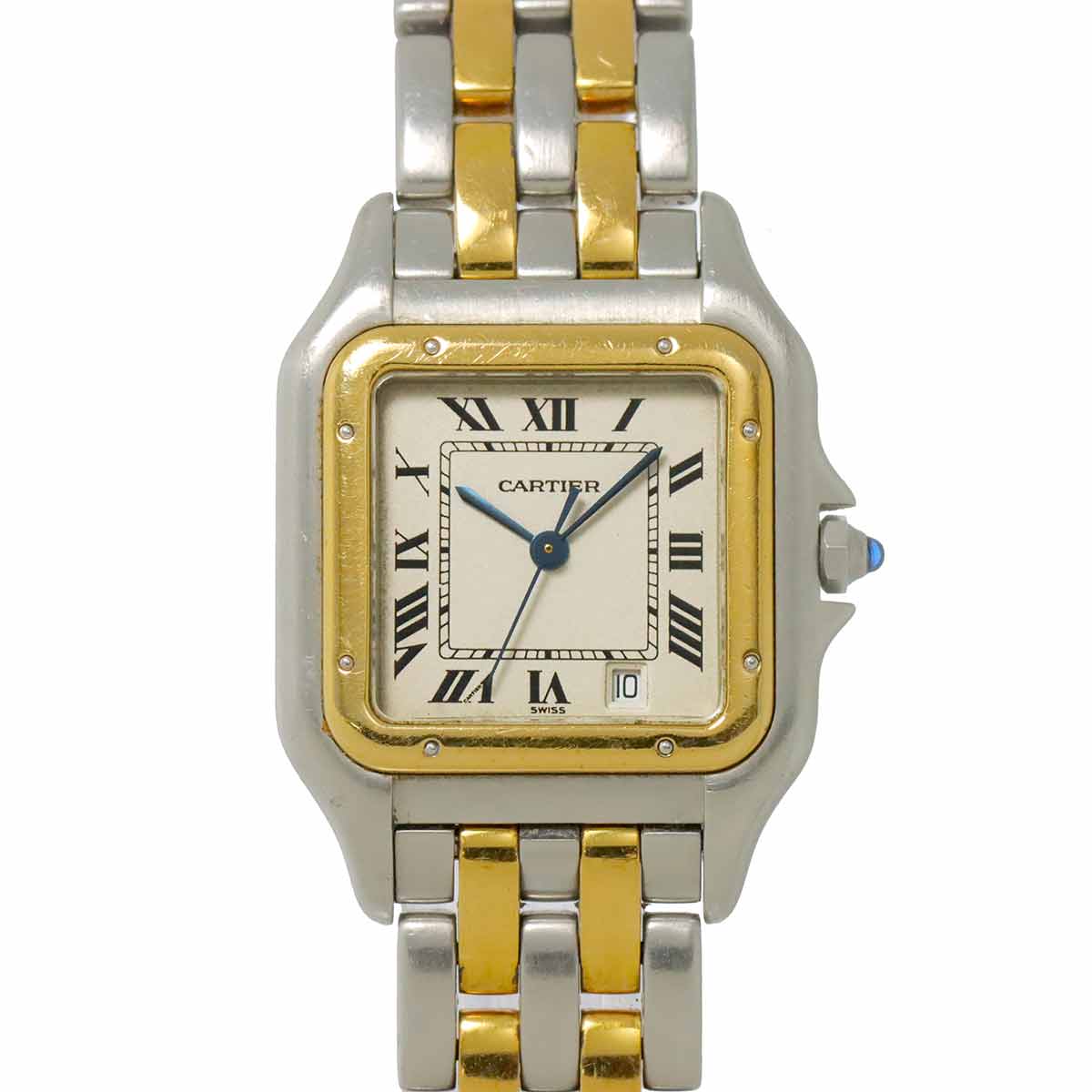 Panthere MM 2Row W25028B6 YG Quartz Date Cream Dial Boys