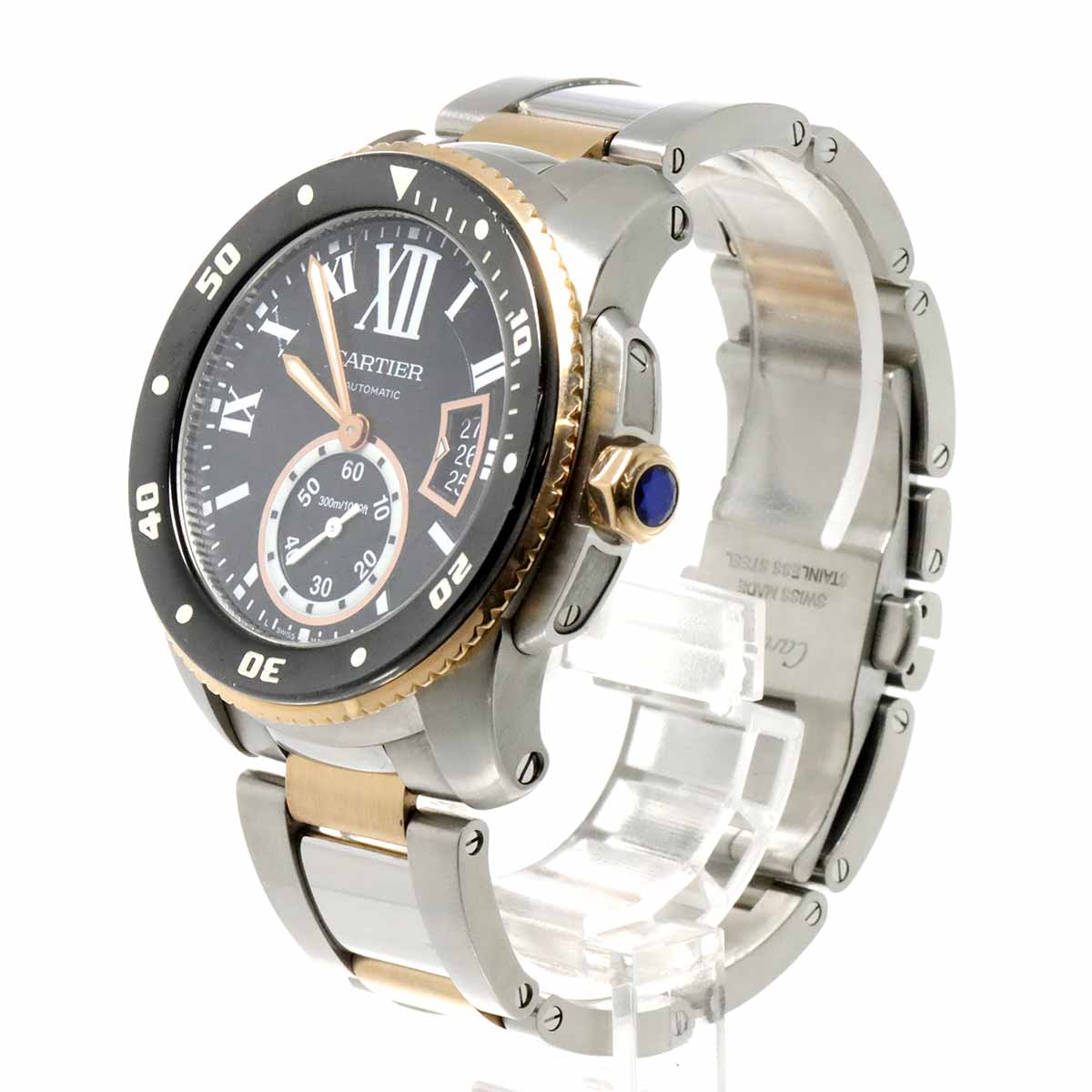 Caliber de Cartier Diver W7100054 Date 750 PG Black Dial Mens