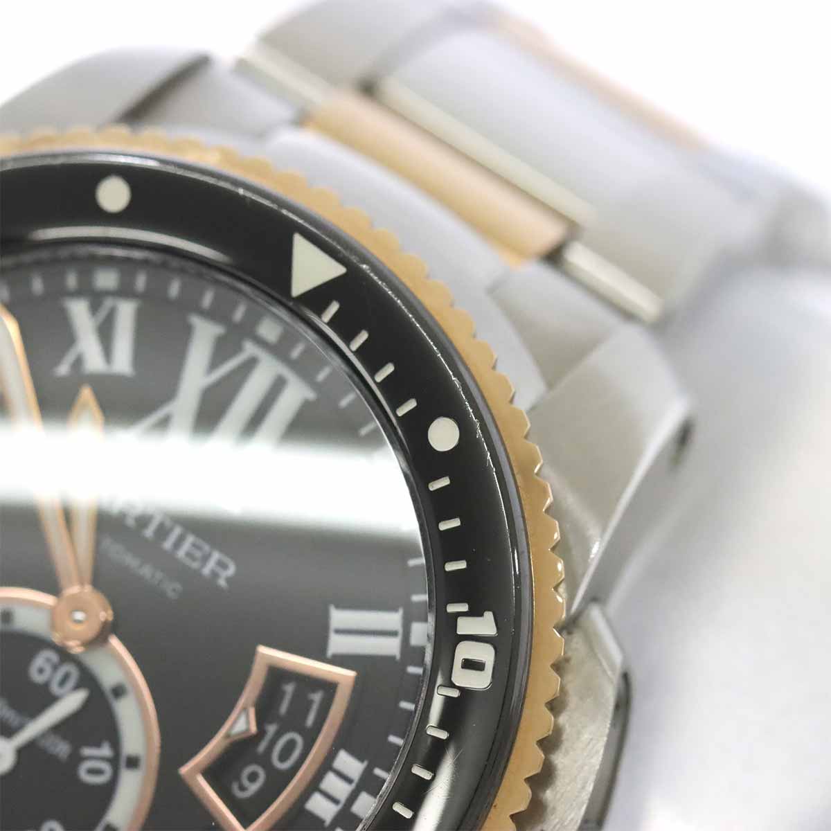 Caliber de Cartier Diver W7100054 Date 750 PG Black Dial Mens