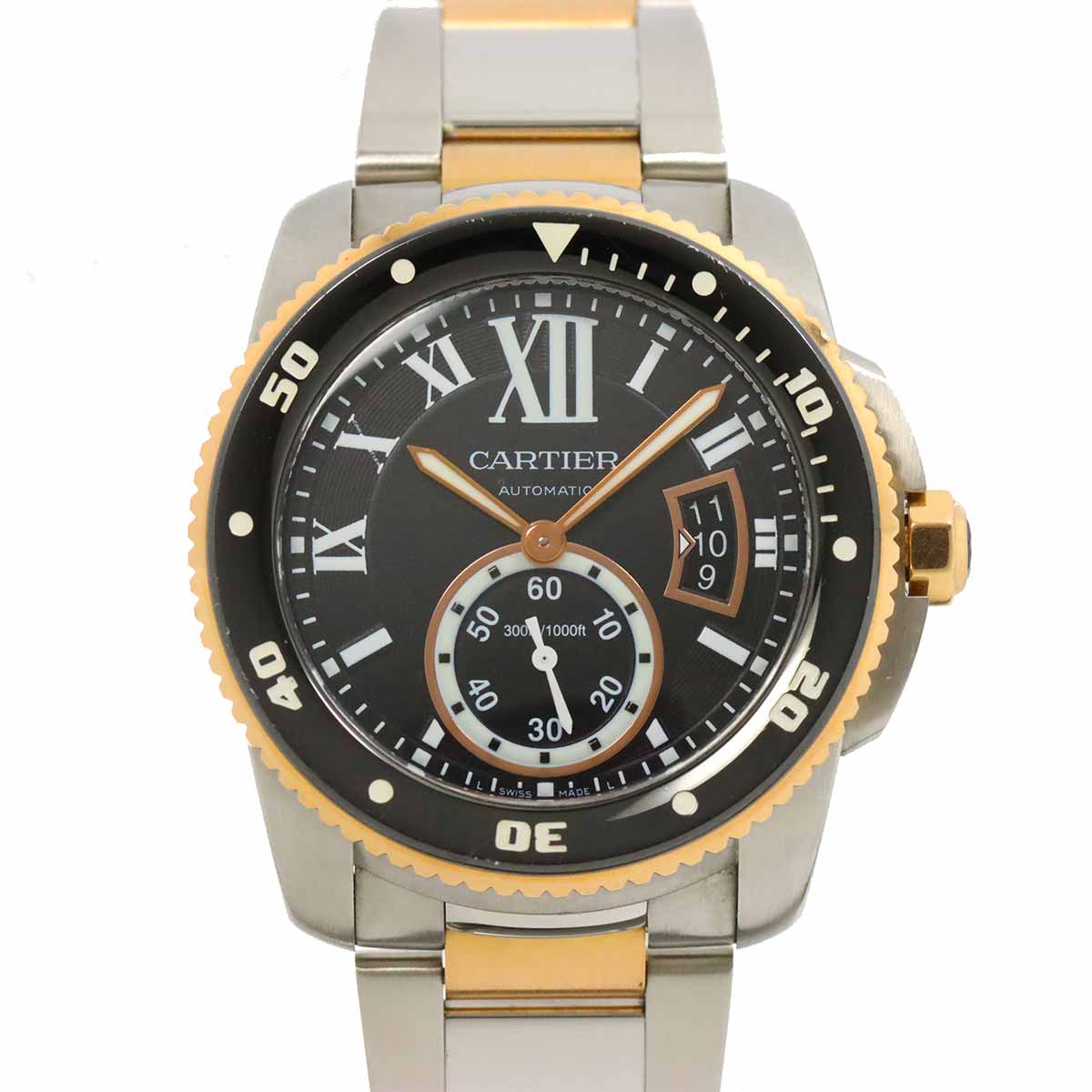 Caliber de Cartier Diver W7100054 Date 750 PG Black Dial Mens