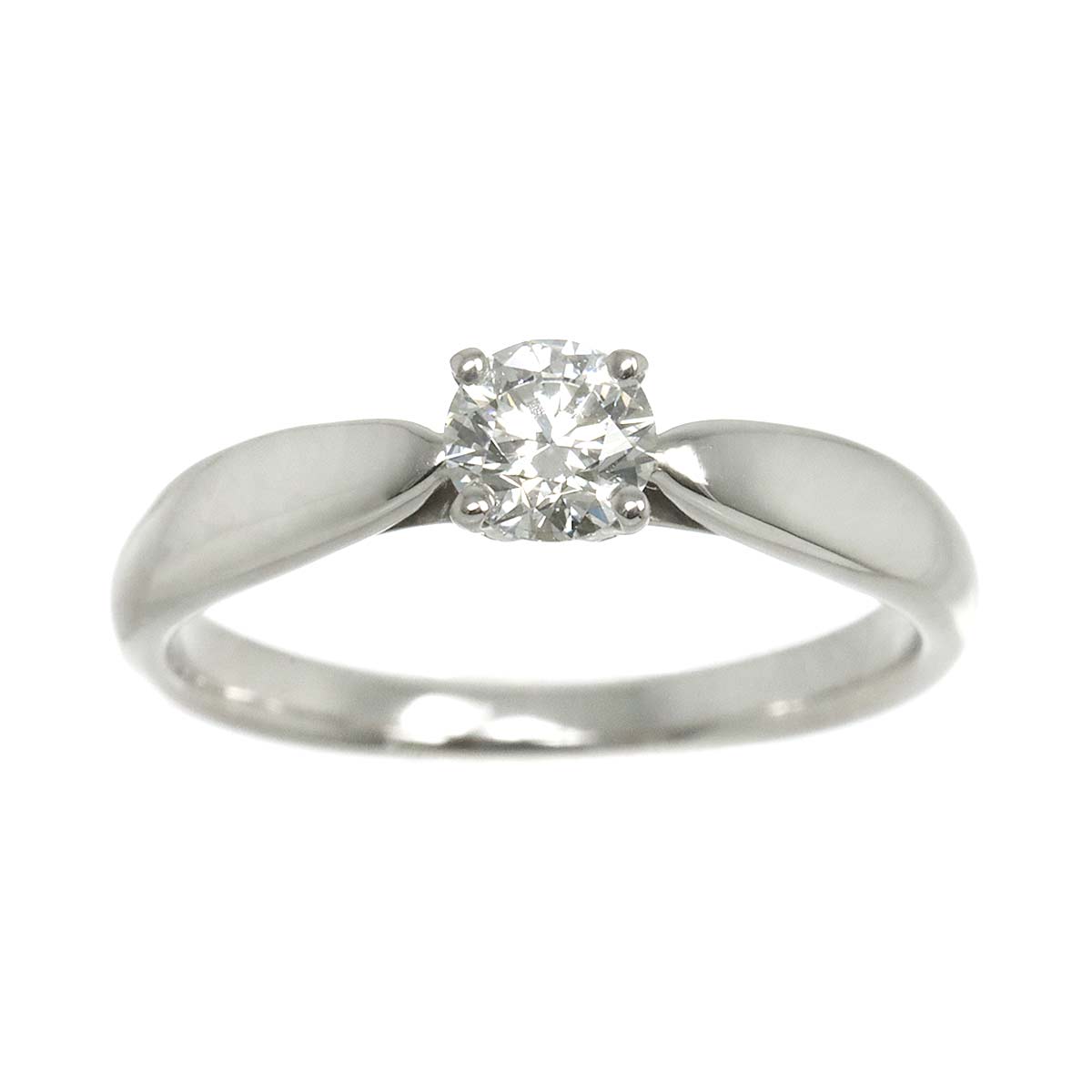 Diamond 0.29ct E/VS1/3EX Ring Pt Platinum Size4(US)