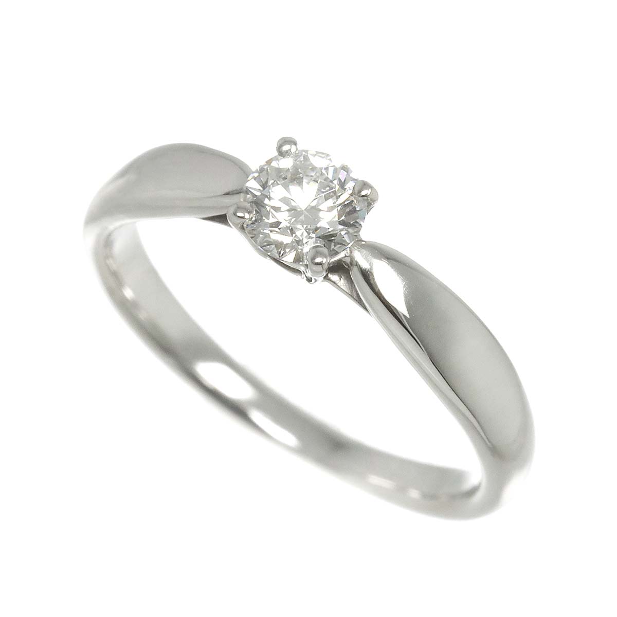 Diamond 0.29ct E/VS1/3EX Ring Pt Platinum Size4(US)